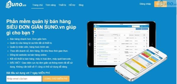 Phần mềm quản lý bán hàng Suno.vn